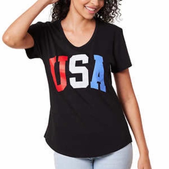 General Standard Tops - General Standard Ladies' Americana Tee, NWT, Size XXL, Patriotic Shirt